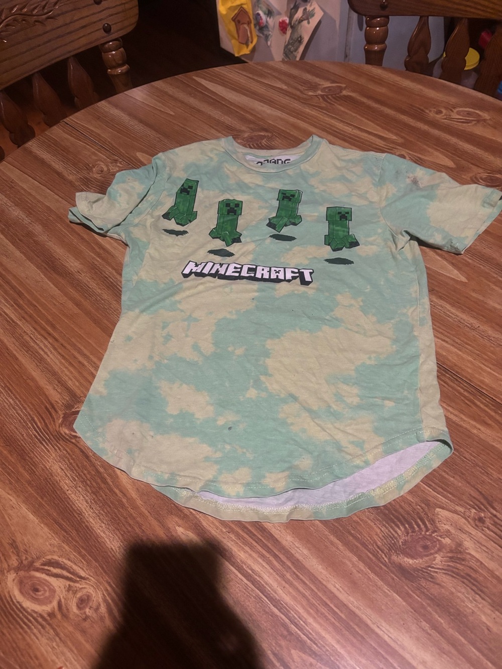 Minecraft Kids' Short Sleeve Tie-Dye Tee - Green